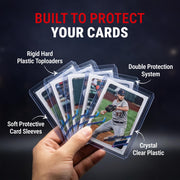 Ultra Pro 3" x 4" Clear Regular Toploader & Card Sleeves Bundle,100 Pack | Soft Protective Sleeves, Rigid Plastic Holders, Archival-Safe Material, Clear Display, Ideal For Collectors And Card Storage
