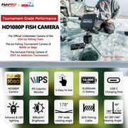 [FishPRO® 2026 Upgrade] NO.1 HD 1080P Underwater Fishing Camera 7'' IPS- w/10,000mAh (Ease to Use) N/DVR Ice Fishing Camera, Fish Finder Camera for Ice Lake Boat Fishing w/USB-C, LED+IR, 82ft