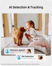 blurams Security Camera, 2K Indoor Camera 360° Pet Camera for Home Security | Motion Tracking, Dual-Band WiFi6, 2-Way Audio, IR Night Vision, Siren, Compatible with Alexa & Google Assistant