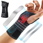 Rakiie Carpal Tunnel Wrist Brace Ergonomic Night Splint, Gray | Breathable Fabric, 3 Metal Stabilizer, Ideal For Work, Arthritis, Tendonitis Relief, Fits Men Women, Right Hand Medium
