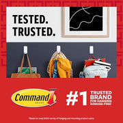 Command Large Utility Hooks, 7-Hooks, 12-Strips, Organize Damage-Free | Damage-Free Hanging Wall Hooks with Adhesive Strips, No Tools Adhesive Hooks for Hanging Decor, Holds up to 5 lb