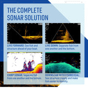 Lowrance Eagle Eye 9 Live Sonar Fish Finder with Preloaded C-MAP Charts | 9-inch IPS display, Live Forward, Live Down, CHIRP, FishReveal, included transducer