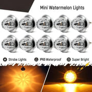 🔥LAST DAY 55% OFF - 3/4 Inch LED Amber Watermelon Side Marker Light