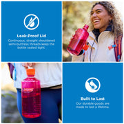 Nalgene 32 oz Narrow Mouth Water Bottle, Amethyst | BPA-Free, Durable & Lightweight, Leak Proof, Dishwasher Safe, Large Reusable Plastic Bottle for Hiking, Gym, Work & Travel