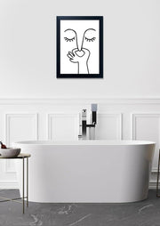 Black and White Bathroom Wall Decor Bad Smell Humorous Wall Art Funny Guest Toilet Picture Print Painting Modern Minimalistic Bathroom Sign