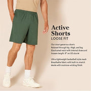 Amazon Essentials Men's Athletic Basketball Gym Shorts, Breathable Moisture Wicking, Loose-Fit Performance Tech, Pack of 2