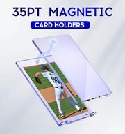 50ct Magnetic Card Holder, 35pt One Touch Card Holder for Trading Cards | U-V Protectors Hard Plastic, Magnetic Card Case for Trading, Sports, Game, Football, Baseball Cards