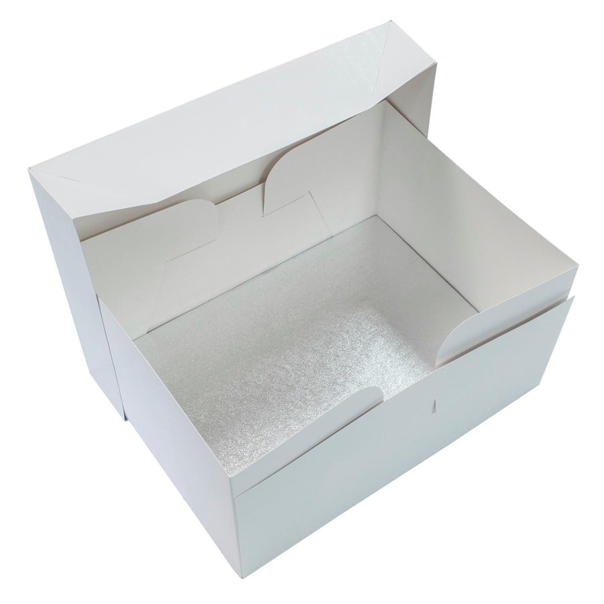 Culpitt 16" x 12" (406 x 304mm) Silver Cake Board & Matching Oblong Box | 12mm Thick, Rectangular Board & Cake Box, 40.5 x 30.5cm, For 13 x 9" Sponge Cake, Easy To Assemble, Transport & Storage