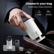 [Built-in Apps] Mini Projector with Wifi and Bluetooth 1080P Supported | Portable Small Projector with Android 14, 180° Rotation/Manual Focus/Auto Keystone, Compatible with HDMI/USB/Smartphone