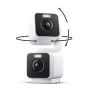WYZE Duo Cam Pan Indoor/Outdoor IP65 2K 360° Pan/Tilt Smart Home Security Camera with Color Night Vision, Compatible with Alexa & Google Assistant, White