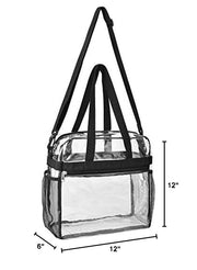 Oraben Clear Tote Bag Clear Bag Stadium Approved 12x6x12 Stadium Bag for Work, Sports Games,Gym