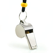 Hipat Whistle, 2 Pack Stainless Steel Sports Whistles with Lanyard, Loud Crisp Sound Whistles Great for Coaches, Referees, and Officials