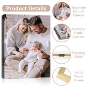 Canvas Prints with Your Photos,Ship Next Day Custom Wall Art for Home Decor | Perfect Custom Photo Gifts for Wedding, Birthday, Family & Friends - Ready to Hang Canvas Pictures Framed 8x10