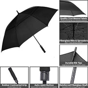 MRTLLOA Extra Large Golf Umbrella,54/62/68/72 Inch Automatic Open Umbrella | Double Canopy Vented Windproof, 210T Pongee Fabric Waterproof , Large Umbrellas for Rain Heavy Duty, Big Umbrella, Oversized