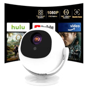 1080P Projector, 400 Lumens Brightness Indoor Outdoor Portable Projector, Cinema Quality Viewing for Home Entertainment