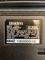 Uniden MHS75 Waterproof Handheld 2-Way VHF Marine Radio, Submersible, Selectable 1/2.5/5 Watt Transmit Power. All USA/International and Canadian Marine Channels.