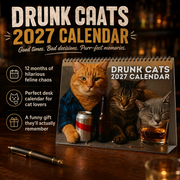 🔥Last Day 50% OFF 🍺🐱Drunk Cats 2027 Calendar
