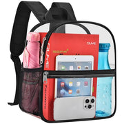 Clear Backpack for Stadium Events Sports Fan Backpack Stadium Bag 12x6x11 | Transparent Security Backpack,Heavy Duty PVC Small Clear Bag for Concerts, Sports,Work,School