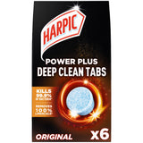 Harpic Power Plus Deep Cleaning Toilet Tablets, Original, 6 pack | Cleans where the brush can't reach, For a hygienically clean toilet, Removes 100% limescale, No mess, Kills 99.9% of bacteria