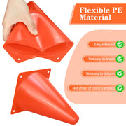 PXZBLG 12/24/50pcs Soccer Cones, 7" Plastic Traffic Cones | for Sports Training, Football, Soccer, Basketball, Coaching, Practice