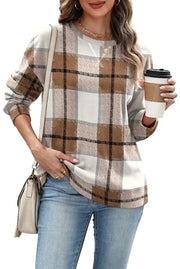 RUMIA Women's Crew Neck Sweatshirt Long Sleeve Tops for Women Fall Clothes | Outfits 2026 Fashion,Comfy Loose Fit Shirts,Casual Basic Pullover
