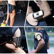 VUP Running Armband 360°Rotatable for iPhone 17/16/15/14/13/Pro Max/Pro/Mini/12/11/SE/Xs/XR/X/8/7/Plus, Fits All 4-6.7 Inch Smartphones, with Key Holder Phone Armband for Running Hiking Biking (Black)