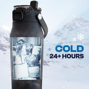 Frost Buddy 24oz Insulated Water Bottle - Straw & Chug Lid - Leak-Proof | Baseball Lifestyle Water Bottle Kids, Ice Cream Drip Baseball Water Bottle