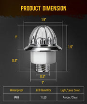 🔥LAST DAY 55% OFF - 3/4 Inch LED Amber Watermelon Side Marker Light