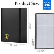Fabmaker Card Binder 9 Pocket, 396 Pockets Trading Card Binder Case, Black | Collector Card Album for Standard-Size Cards, Side Loading Card Collection Folder for Game Cards, Sport Cards