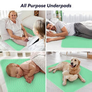 Fygrip 4 Pack 36” x 36” Extra Heavy Absorbency Washable Underpads Bed Pads | WaterProof Quick Drying Nursing Pads Incontinence, Reusable Washable Pee Pads for Dogs, Diaper Changing & Adults