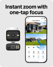 Tapo 2K Dual Lens Pan/Tilt Security Battery Camera w/Solar, C645D KIT | 165° Wide-Angle + 6mm Telephoto, Free Person/Vehicle Detection, 360° Pan, SD/Cloud Storage, Works w/Alexa & Google