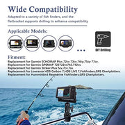 Fish Finder Mount Base, Universal 360° Rotation Ball-Mount Fish Finder Bracket, Nylon & Stainless Steel Electronic Holder for Marine Boat Kayak Pontoon Canoe Helix Garmin, 4*Srews, 4*Nuts