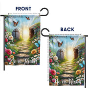 He Is Risen Empty Tomb Garden Flag