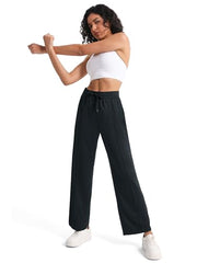 Tapata Women's 26/28/30/32/34/36 Inseam Track Pants Loose Straight Leg Jogging Sweatpants Warm-Up Sports Athletic Running