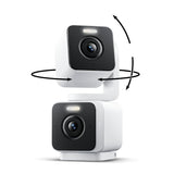 WYZE Duo Cam Pan Indoor/Outdoor IP65 2K 360° Pan/Tilt Smart Home Security Camera with Color Night Vision, Compatible with Alexa & Google Assistant, White