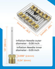ETENWOLF 12 Pack Brass Ball Pump Needles, No Break Heavy Duty Needles | Air Pump Needles for Balls with Storage Case, Compatible with Hand Pump and Electric Pump, Stainless Steel Body