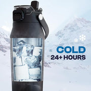 Frost Buddy 24oz Insulated Water Bottle - Straw & Chug Lid - Leak-Proof | Baseball Lifestyle Water Bottle Kids, Ice Cream Drip Baseball Water Bottle