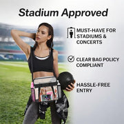 Oraben Clear Tote Bag Clear Bag Stadium Approved 12x6x12 Stadium Bag for Work, Sports Games,Gym