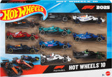 Hot Wheels Formula 1 2025 10-Pack | Set of 10 1:64 Scale Die-Cast Toy Racecars Representing Each F1 Racing Team, Authentic Details for Play or Display