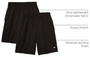 Amazon Essentials Men's Athletic Basketball Gym Shorts, Breathable Moisture Wicking, Loose-Fit Performance Tech, Pack of 2
