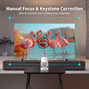 Mini Portable Projector with Bluetooth 5.4 and WiFi 6, 4K Support | HY300 Ultra Projector,220 ANSI,210° Rotation,Auto Keystone Correction,5watt Sound Base Speaker