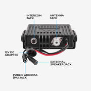 Midland MXT295 15W MicroMobile GMRS Two-Way Radio with Bluetooth Mic | Wireless Bluetooth Mic, IP67 Waterproof, 99 Channels, 8 Repeater Channels, PA and Intercom, NOAA Weather Alert