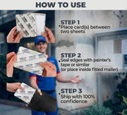 120 Pack Trading Card Shipping Protectors-3.5"x4.5"