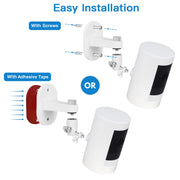 2Pack Adjustable Security Wall Mount Bracket for Ring Stick Up Cam & Ring Outdoor Cam Plus, Perfect View Angle for Your Surveillance Camera System - White