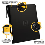 X PRO Top Load Card Binder - Compatible with Top-loading Card Cases - Fits 252 | 20 Premium Loaders Included | 9-Pocket Ringless Double-Sided Pages | Premium Storage for TCG & Sports Cards