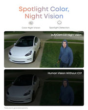 eufy Security eufyCam C37, Solar Cameras Wireless Outdoor,2K Resolution | 360° Pan & Tilt AI Tracking, Human/Pet/Vehicle Detection, Flexible Solar Panel, Color Night Vision, No Monthly Fee