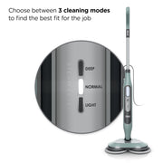 Shark Steam & Scrub Steam Mop, All-in-One Hard Floor Cleaner, Grey, S8001 | LED Headlights, 4 Dirt Grip Soft Scrub Pads Included, XL Water Tank, Swivel Steering