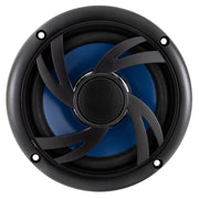 RecPro RV 6" Water Resistant Exterior Speaker (Black with Blue Accent) | Flush Mount, 35 Watts, 4 ohms, 0.6 lbs