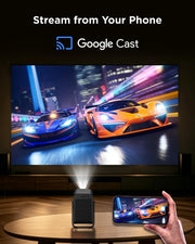 TCL C1 Smart Google TV Projector, WiFi and Bluetooth, 285° Rotating Gimbal | 1080P HDR10，Sealed Optical Engine, Auto Focus & Keystone, 4K Support, Dolby Audio, Portable for Home/Outdoor Movies