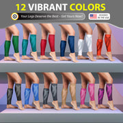 BLITZU Calf Compression Sleeves, Footless Compression Socks for Men & Women | Leg Support Brace, Shin Splint Pain Relief, Reduce Varicose Vein Swelling, Muscle Recovery, Running, Nursing, Fitness, Travel